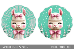 Christmas Lama Wind Spinner. Christmas Wind Spinner Design Product Image 1