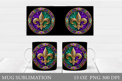 Mardi Gras Mug Design. Mardi Gras Sublimation Product Image 1