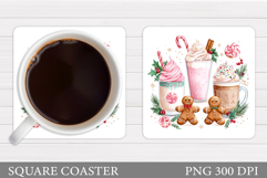 Christmas Drink Coaster. Christmas Coaster Design Product Image 1