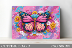 Butterfly Cutting Board. Butterfly Sublimation Product Image 1