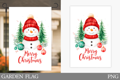 Cute Snowman Garden Flag. Christmas Garden Flag Design Product Image 1