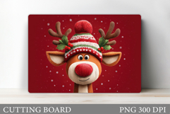 Christmas Deer Cutting Board. Christmas Cutting Board Design Product Image 1