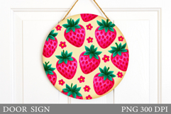 Strawberry Door Sign Design. Strawberry Sublimation Product Image 1