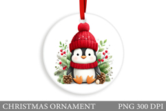 Cute Penguin Christmas Ornament. Christmas Ornament Design Product Image 1
