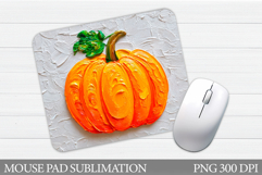 Pumpkin Mouse Pad Design. 3D Pumpkin Sublimation Product Image 1