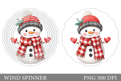 Christmas Wind Spinner. Cute Snowman Wind Spinner Design Product Image 1