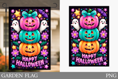 Halloween Garden Flag Design. Halloween Pumpkin Garden Flag Product Image 1