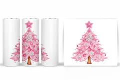 Christmas Tree Tumbler Sublimation. Christmas Tumbler Design Product Image 2