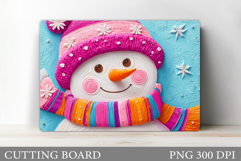 Cute Snowman Cutting Board. Christmas Cutting Board Design Product Image 1