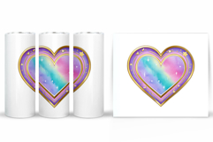 Heart Tumbler Design. Valentine Tumbler Wrap Sublimation Product Image 2