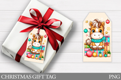 Christmas Gift Tag Design. Christmas Horse Gift Tag Product Image 1