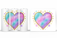 Heart Tumbler Design. Valentine Tumbler Wrap Sublimation Product Image 2