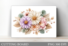 Flowers Cutting Board. Floral Cutting Board Sublimation Product Image 1