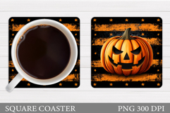 Halloween Pumpkin Coaster. Halloween Coaster Design Product Image 1