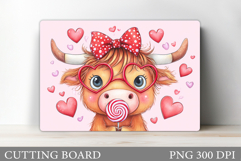 Valentines Cow Cutting Board. Valentines Cutting Board Product Image 1