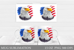 Patriotic Eagle Mug Design. Patriotic Mug Sublimation Product Image 1