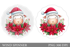 Christmas Lamb Wind Spinner. Christmas Wind Spinner Design Product Image 1