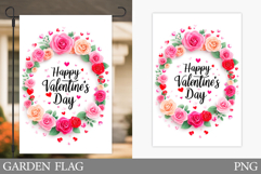 Valentines Day Garden Flag. Valentine Garden Flag Design Product Image 1