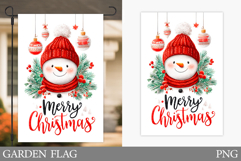 Cute Snowman Garden Flag. Christmas Garden Flag Design Product Image 1