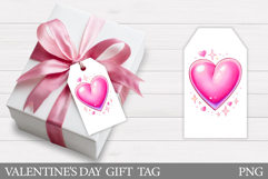 Valentines Gift Tag Design. Heart Gift Tag Printable Product Image 1