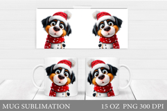 Christmas Dog Mug Design. Christmas Mug Sublimation Product Image 1