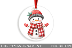 Cute Snowman Christmas Ornament. Christmas Ornament Design Product Image 1
