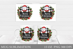 Cute Snowman Mug Design. Christmas Mug Sublimation Product Image 1