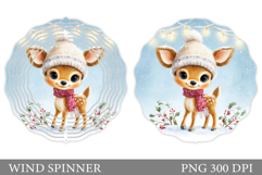 Christmas Deer Wind Spinner. Christmas Wind Spinner Design Product Image 1