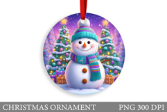 Snowman Christmas Ornament. Christmas Ornament Sublimation Product Image 1