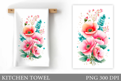 Flowers Kitchen Towel. Wildflowers Kitchen Towel Design Product Image 1