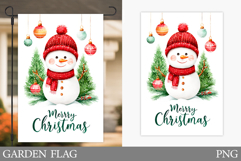 Cute Snowman Garden Flag. Christmas Garden Flag Design Product Image 1