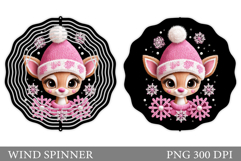 Christmas Deer Wind Spinner. Christmas Wind Spinner Design Product Image 1