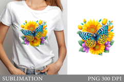 Butterfly Sublimation. Butterfly T-Shirt Design Product Image 1
