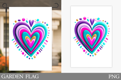 Valentines Hearts Garden Flag. Valentines Garden Flag Design Product Image 1