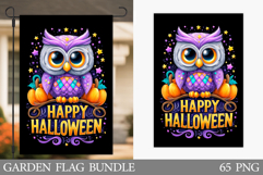 Halloween Owl Garden Flag. Halloween Garden Flag Design Product Image 1