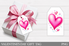 Valentines Gift Tag Design. Heart Gift Tag Printable Product Image 1