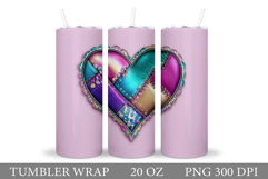 Heart Tumbler Design. Valentine Tumbler Wrap Sublimation Product Image 1