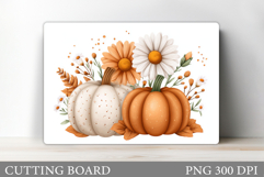 Fall Pumpkin Cutting Board. Fall Kitchen Cutting Board Product Image 1