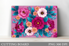 Flowers Cutting Board. Floral Cutting Board Sublimation Product Image 1