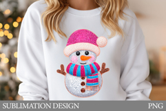 Cute Snowman Sublimation. Snowman T-Shirt Sublimation Product Image 1