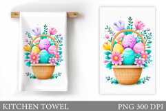 Easter Eggs Kitchen Towel. Easter Kitchen Towel Design Product Image 1