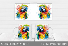 Parrot Mug Design. Parrot Sublimation Product Image 1