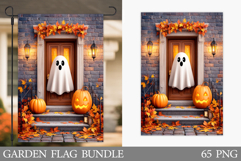 Ghost Garden Flag Sublimation. Halloween Garden Flag Design Product Image 1
