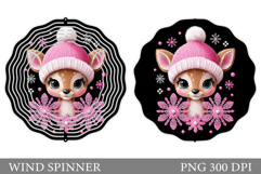 Christmas Deer Wind Spinner. Christmas Wind Spinner Design Product Image 1