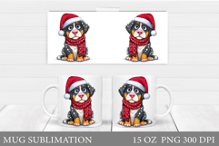 Christmas Dog Mug Design. Christmas Mug Sublimation Product Image 1