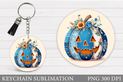 Halloween Pumpkin Keychain. Halloween Keychain Design Product Image 1