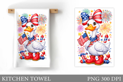 Patriotic Goose Kitchen Towel. Patriotic Kitchen Towel Product Image 1