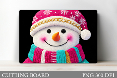 Cute Snowman Cutting Board. Christmas Cutting Board Design Product Image 1