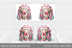 Christmas Lamb Mug Design. Christmas Mug Sublimation Product Image 1