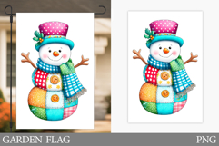 Snowman Garden Flag. Christmas Garden Flag Sublimation Product Image 1